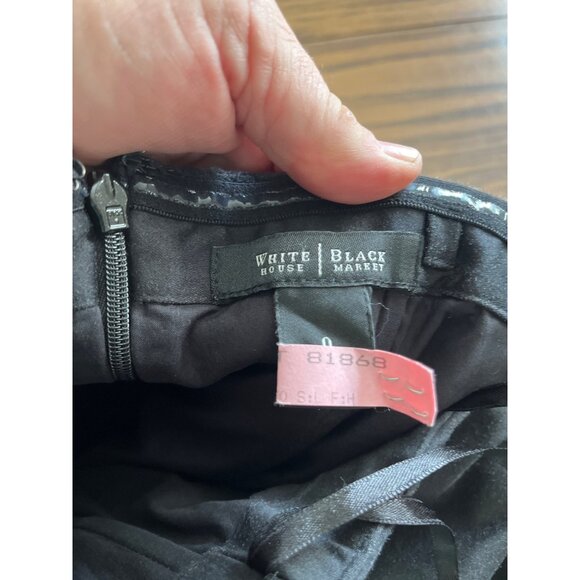 White House Black Market black white strapless dress size 0 - Picture 4 of 5